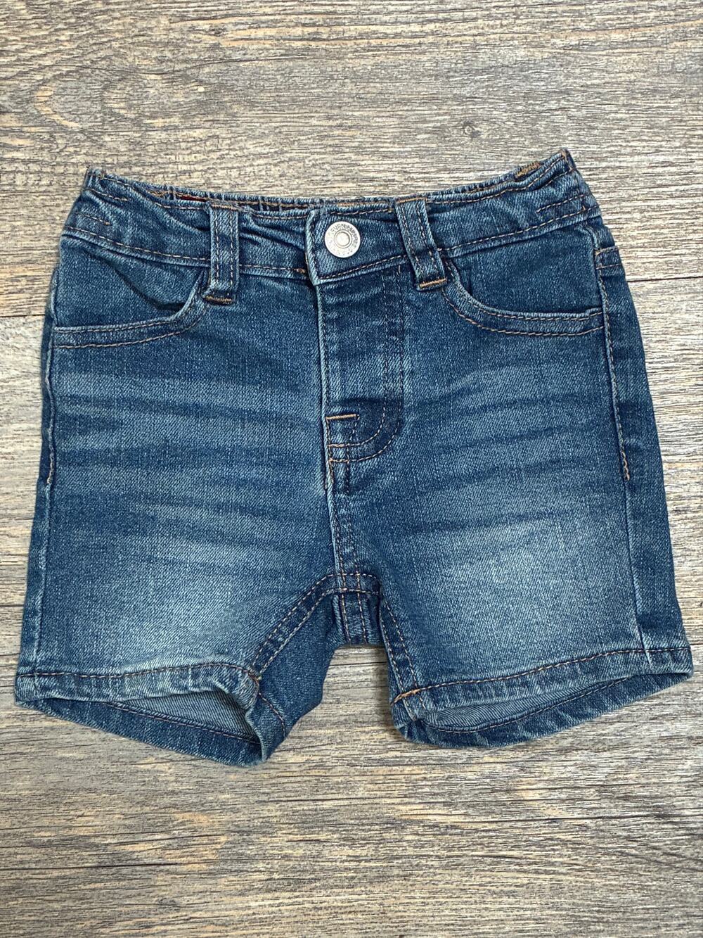 7 for All Mankind Seven 12 Months Baby Denim Shorts Button Fly